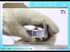 AG4 1.4mm नीले डबल पैड के साथ 304 स्क्रू के साथ सुरक्षा जंग रोधी बालकनी अदृश्य ग्रिल