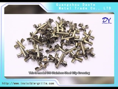 सुपीरियर स्ट्रेंथ के साथ अदृश्य ग्रिल्स स्टेनलेस स्टील केबल क्लिप्स 2.5 मिमी