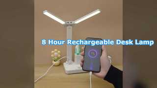 रिचार्जेबल एलईडी डेस्क लैंप टच कंट्रोल 8 घंटे की बैटरी