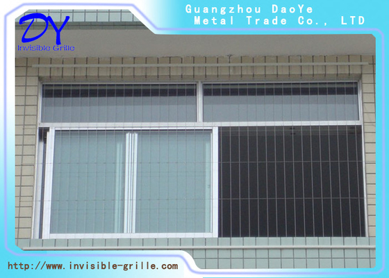 आधुनिक सुरक्षित खिड़की अदृश्य ग्रिल एनोडाइजिंग 2.0 मिमी 3.0 मिमी एल्यूमीनियम रेल ट्रैक