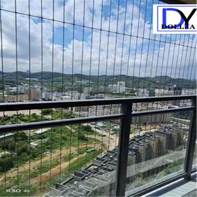 316 Stainless Steel Window Invisible Grille with 400 kg Tensile Impact and 5cm Wire Distance Gap