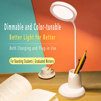 आधुनिक सरल पेन होल्डर डेस्क लैंप एलईडी रिचार्जेबल प्लग-इन आई प्रोटेक्शन स्टडी लैंप कॉलेज छात्रावास रीडिंग लैंप टच