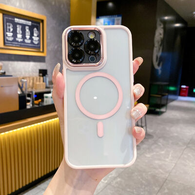 फैशन चुंबकीय अर्ध पारदर्शी फोन केस झटके प्रतिरोधी आईफोन 17