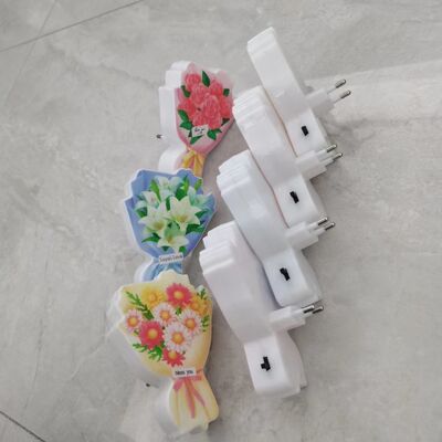 Flowers Indoor Plug in Night Lamp Soft Light Easy Installation Perfect for Bedroom Hallway and Nursery Lighting