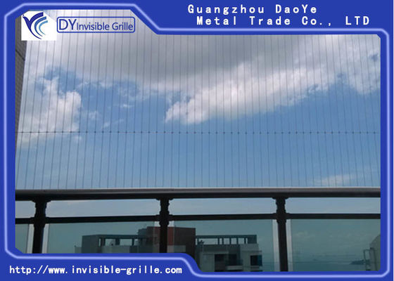 बालकनी के लिए हाई राइज बिल्डिंग ग्रे 6 मीटर # 316 सुरक्षा अदृश्य जंगला