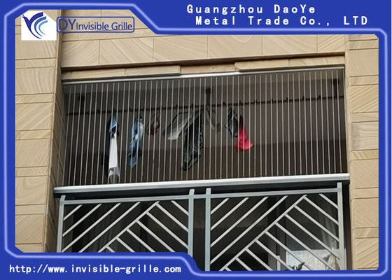 अदृश्य सुरक्षा ग्रिल 7X7 स्टेनलेस स्टील वायर रस्सी Windowns संरक्षण