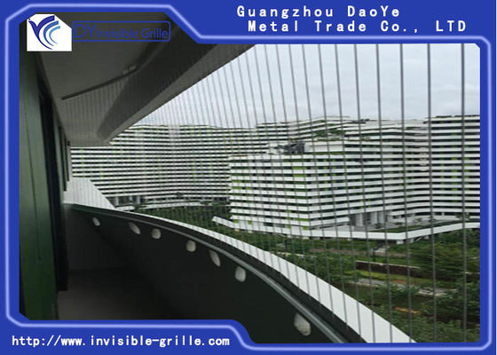 एंटी रस्ट स्ट्रक्चर टॉप डाउन बालकनी अदृश्य ग्रिल्स